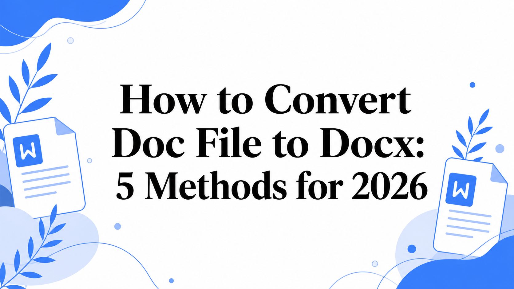 How to Convert Doc File to Docx: 5 Methods for 2026