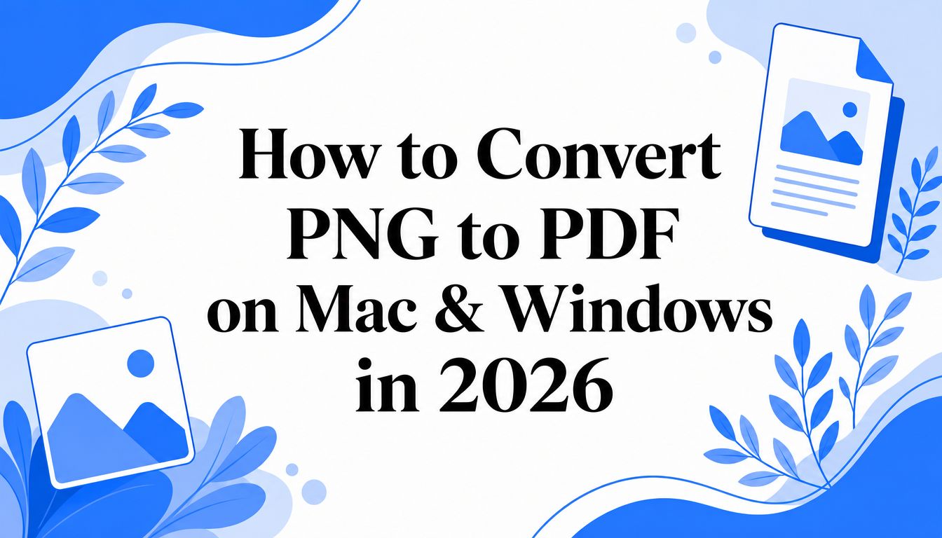 How to Convert PNG to PDF on Mac & Windows in 2026