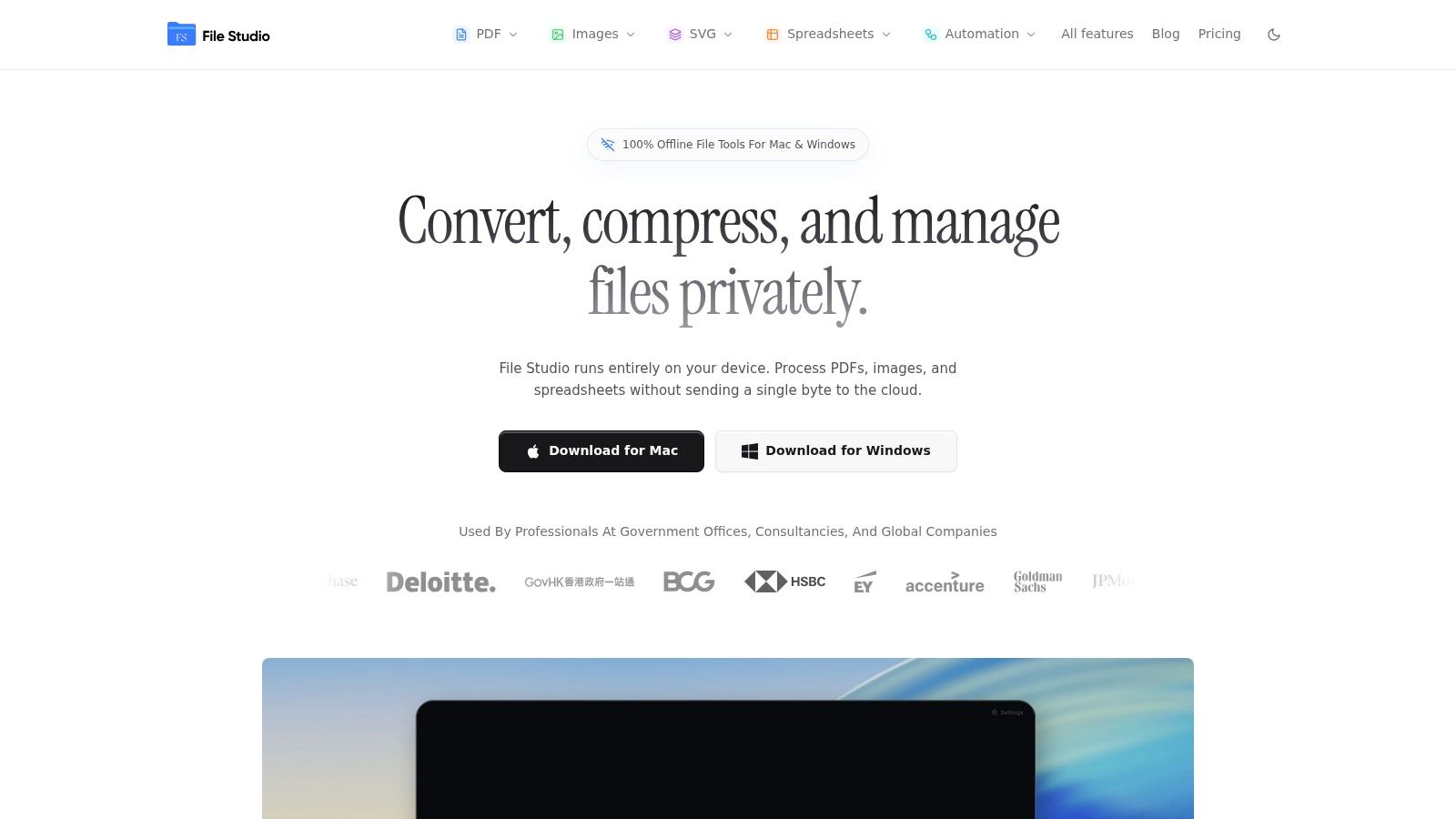 Screenshot from https://filestudio.app