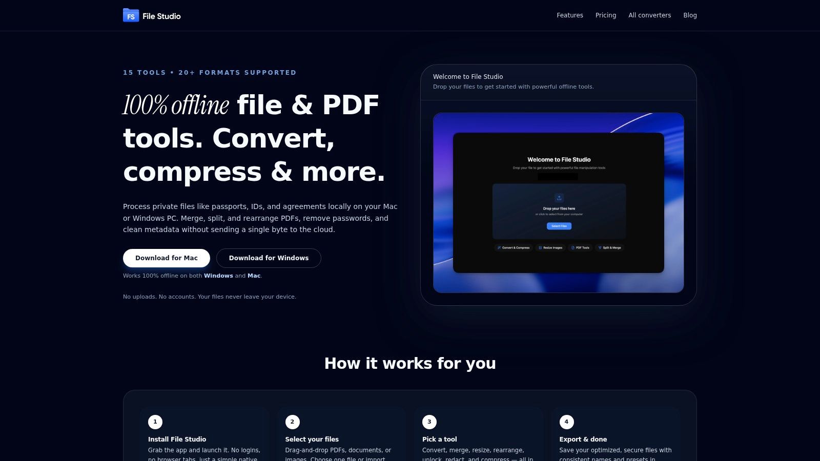 Screenshot from https://filestudio.app