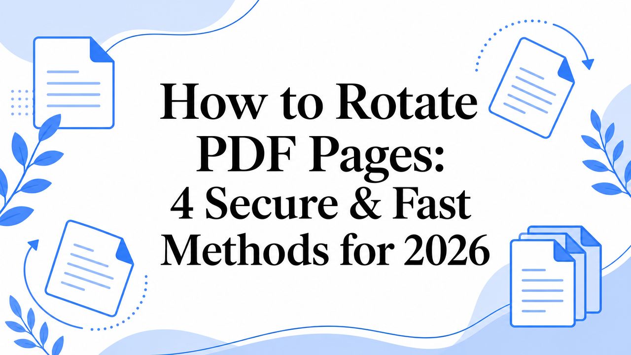 How to Rotate PDF Pages: 4 Secure & Fast Methods for 2026
