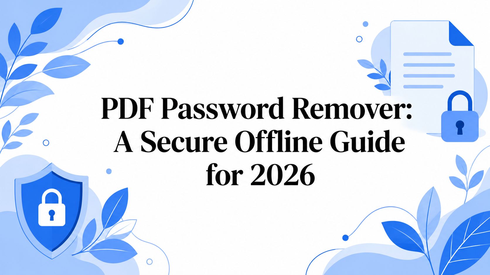 PDF Password Remover: A Secure Offline Guide for 2026