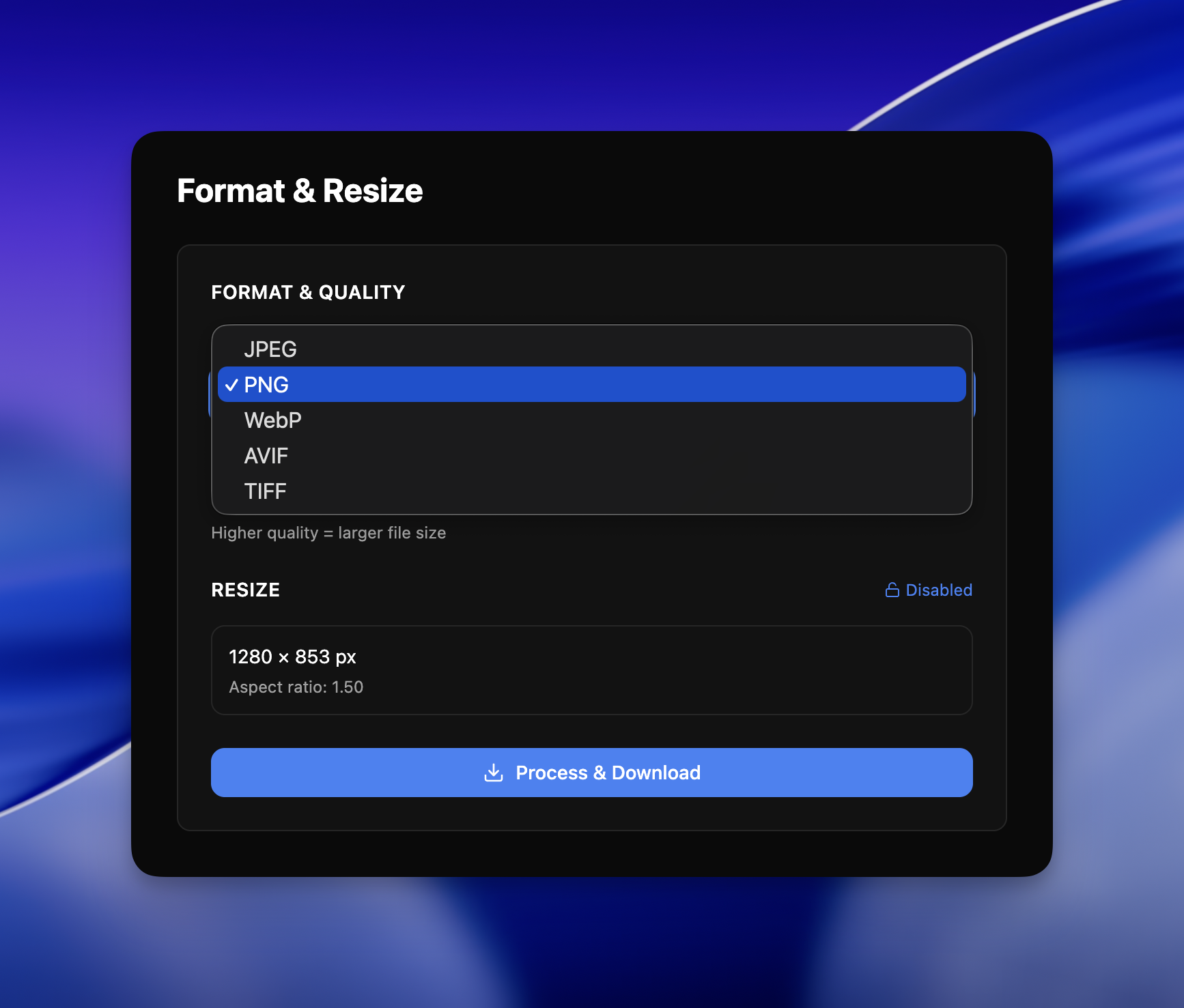 WebP to JPG conversion preview